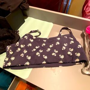 Arie offline bralet sports bra navy with daisy flowers size XXL american eagle